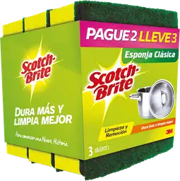 Scotch Brite Esponjas de Limpieza y Remoción Clásicas