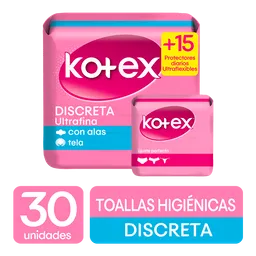 Kotex Toallas Higiénicas Discreta