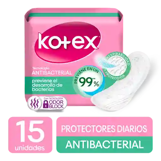 Kotex Protectores Diarios Antibacterial