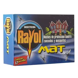 Rayol Pastillas Insecticida Mat 12 Unidades
