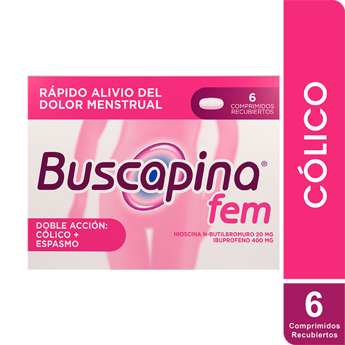 Buscapina Fem 20 mg/400 mg Comprimidos Recubiertos - Rappi