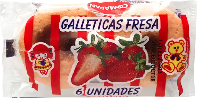 Comapan Galleticas De Fresa x 6 Unidades