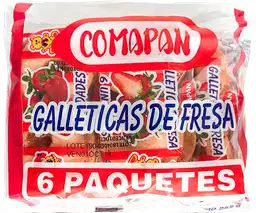 Comapan Galleticas De Fresa X 6 Paquetes