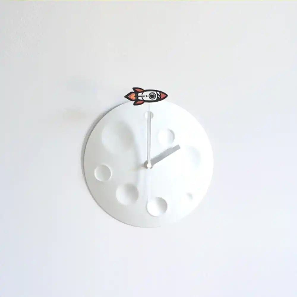 Inusual Design Reloj Rocket Moon Clock