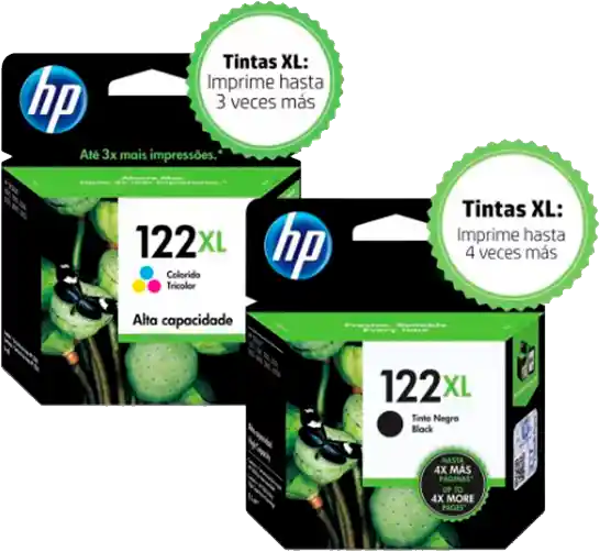 Hp Kit De Cartuchos De Tinta Original 122Xl Negro Y Tricolor