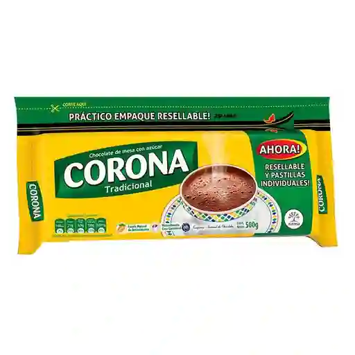 Corona chocolate pastilla