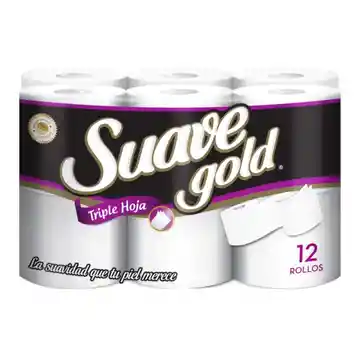 Suave Gold Papel Higiénico Triple Hoja X 12 Rollos