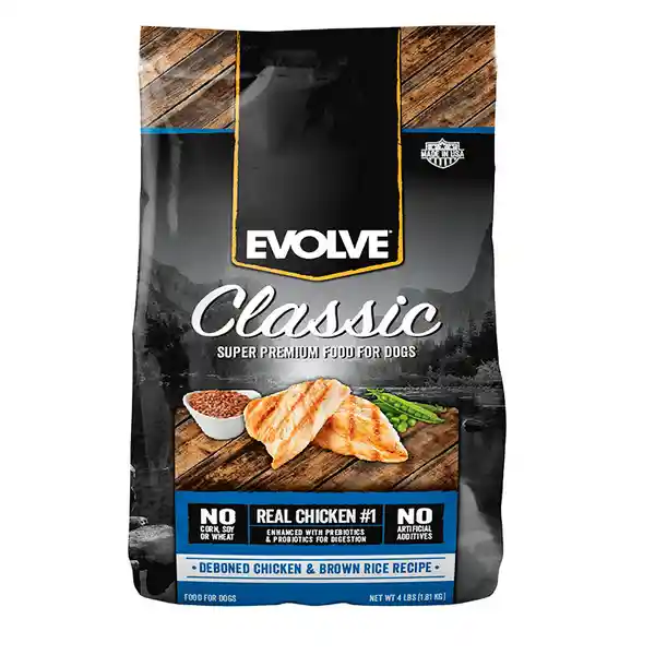 Evolve Dog Classic Chicken  X4Lb - 1.81 Kg