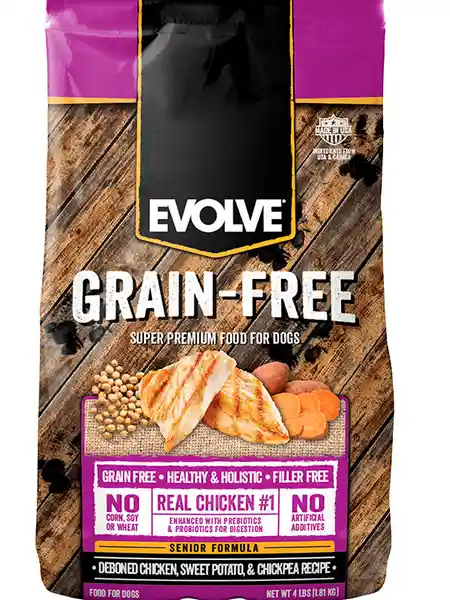 Evolve Dog Grain Free Senior Chicken X30Lb - 13.6 Kg