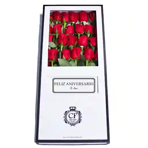 Passion 24 Rosas Caja Blanca