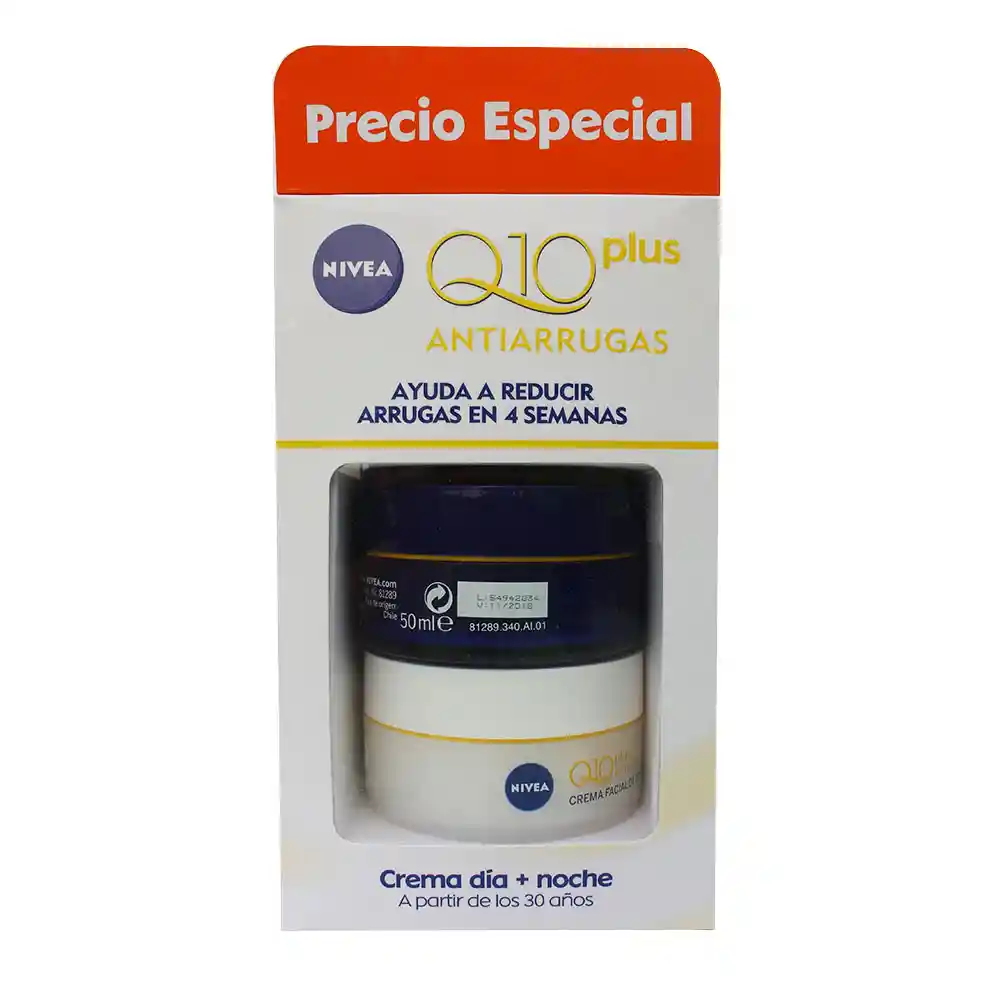 Nivea Crema Facial para Reducir Arrugas de Noche y Día con Q10