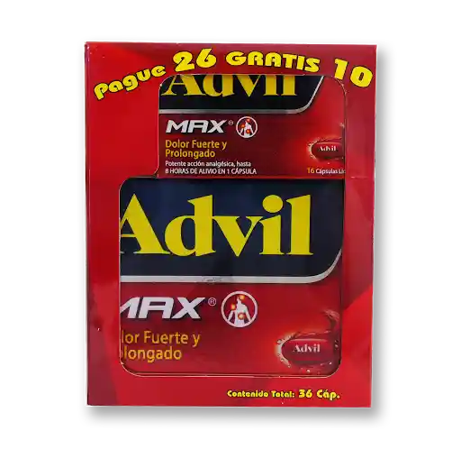 Advil Max Oferta Pague 26 Gratis 10 Capsulas