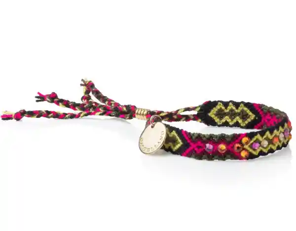 Wayuu Pulsera Be The Change Negro/Verde