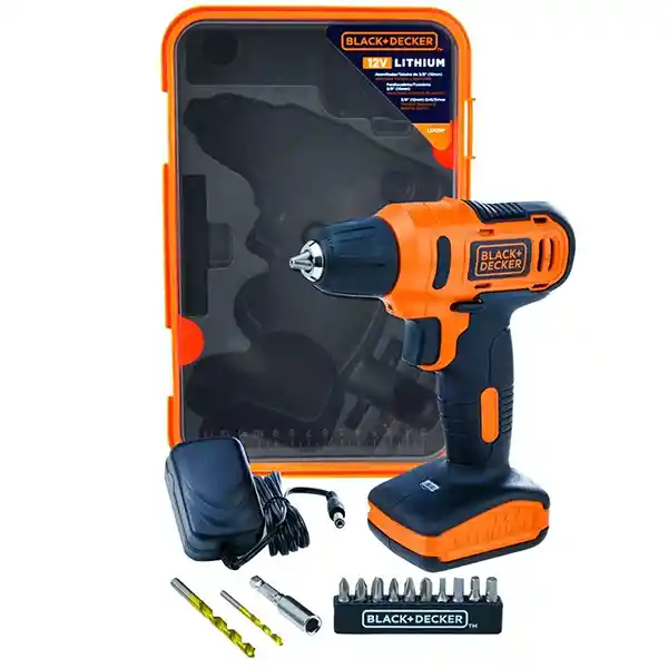 Taladro Atornillador 12V 3/8 + Estuche y Acces. Black+Decker