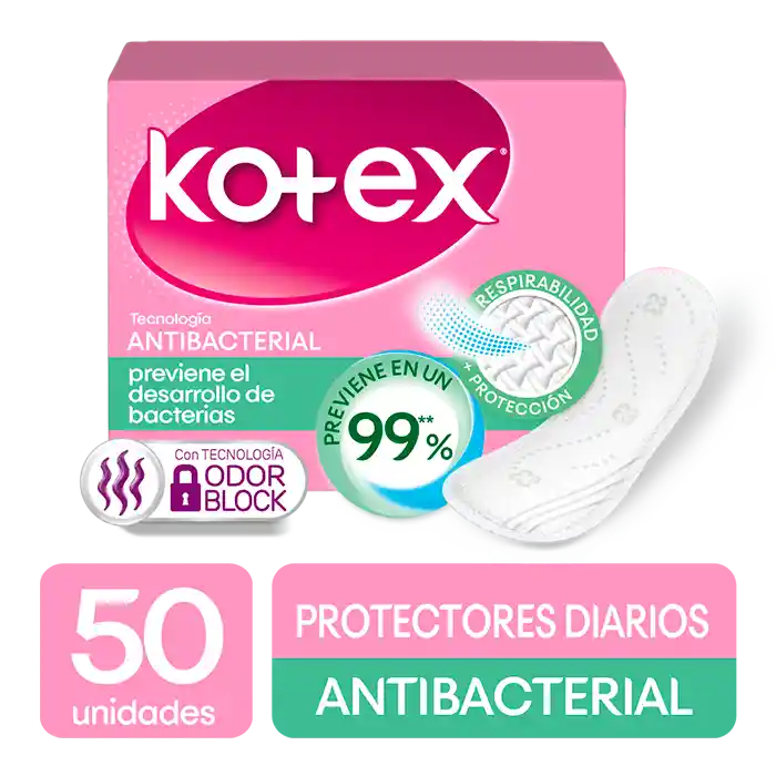 Kotex Protectores Diarios Antibacterial