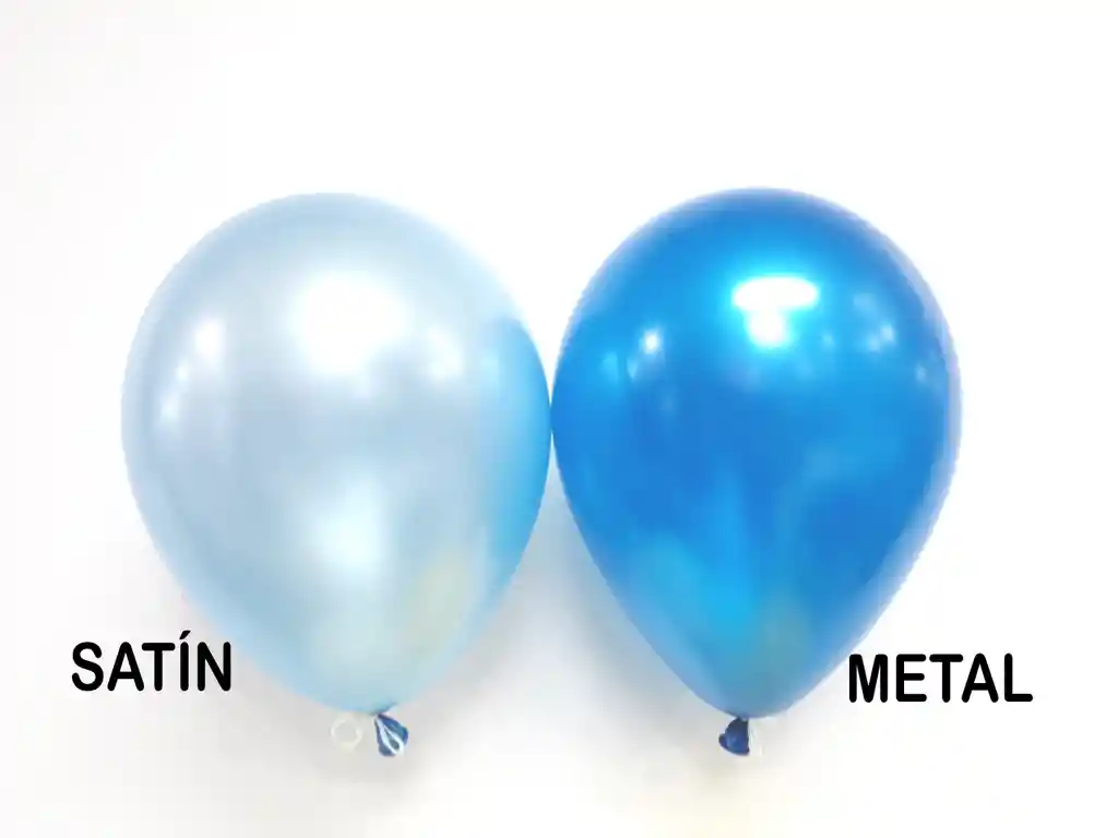 Globo de latex satin o metal R9 paq. Por 50 und.