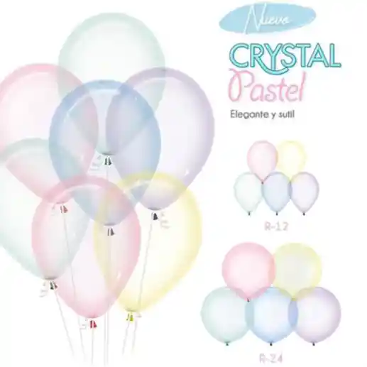 Globo de latex cristal pastel R24 por und.