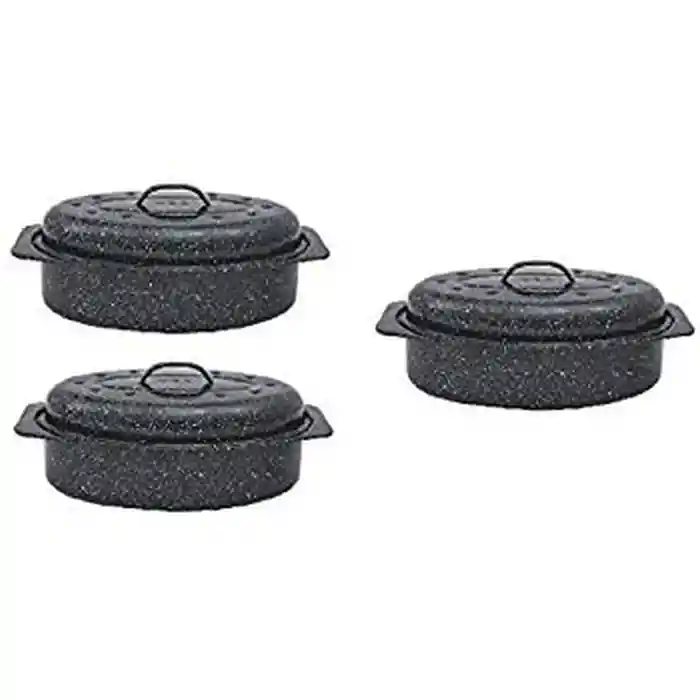 Oval Roaster w/Handles 3pk