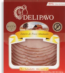 Delipavo Jamón de Pavo Ahumado Tajado 100% Muslo