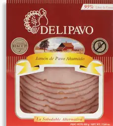 Delipavo Jamón de Pavo Ahumado Tajado 100% Muslo