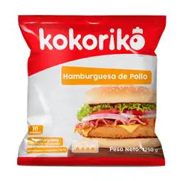 Kokoriko Carne de Hamburguesa de Pollo Apanada