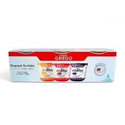 Zorba Yogurt Griego Sabor a Melocotón Fresa y Mora