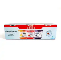 Zorba Yogurt Griego Sabor a Melocotón Fresa y Mora