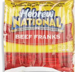 Beef Franks Hebrew National Salchicha