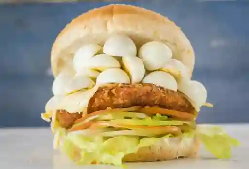 Hamburguesa de Pollo Sencilla con Huevo