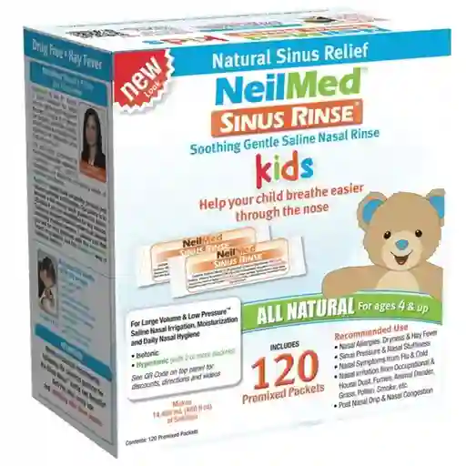 NeilMed Sinu Rinse Pediatrico Caja X 120 Sobres Cloruro De Sodio
