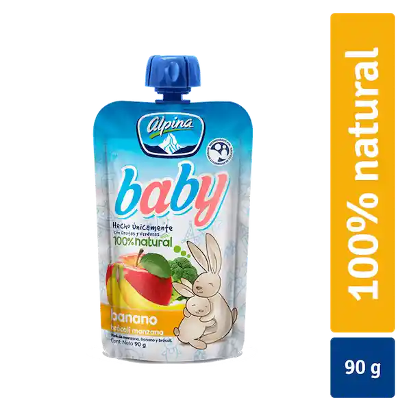 Alpina Baby Compotas Pouch Brócoli Manzana Banano