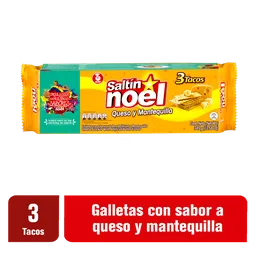 Saltin Noel Galletas Con Sabor A Queso Y Mantequilla 3 Tacos