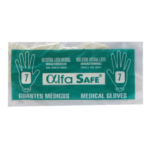 Alfa Safe Guantes Médicos Anatómicos Talla 7