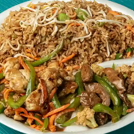 Beef Teriyaki y Pollo Ostras