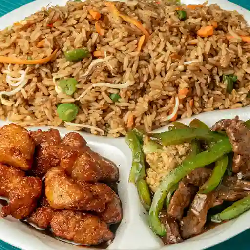 Beef Teriyaki y Pollo Pekin