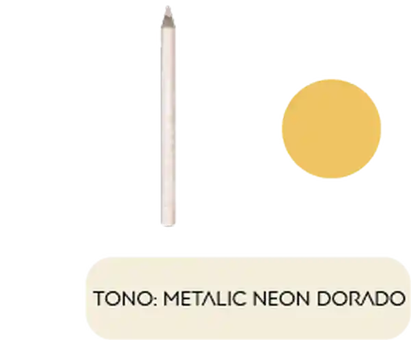 Ecleyr Lapiz De Cejas - Ojos Tono Metalic Neon Dorado