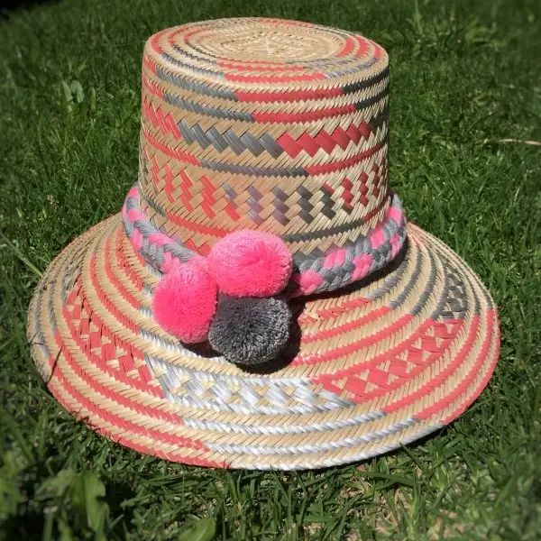 Wayuu Sombrero Tejido En Hoja De Palma