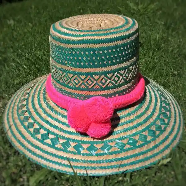 Wayuu Sombrero Tejido En Hoja De Palma