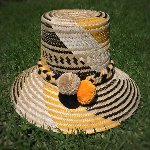 Wayuu Sombrero Tejido En Hoja De Palma