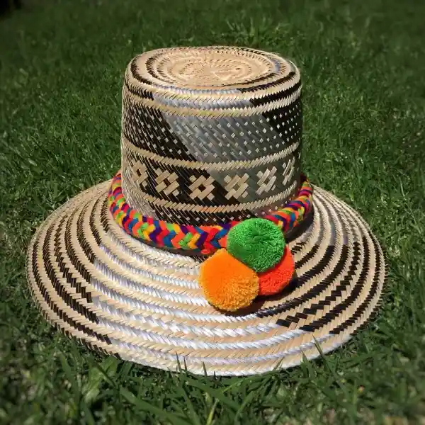 Wayuu Sombrero Tejido En Hoja De Palma