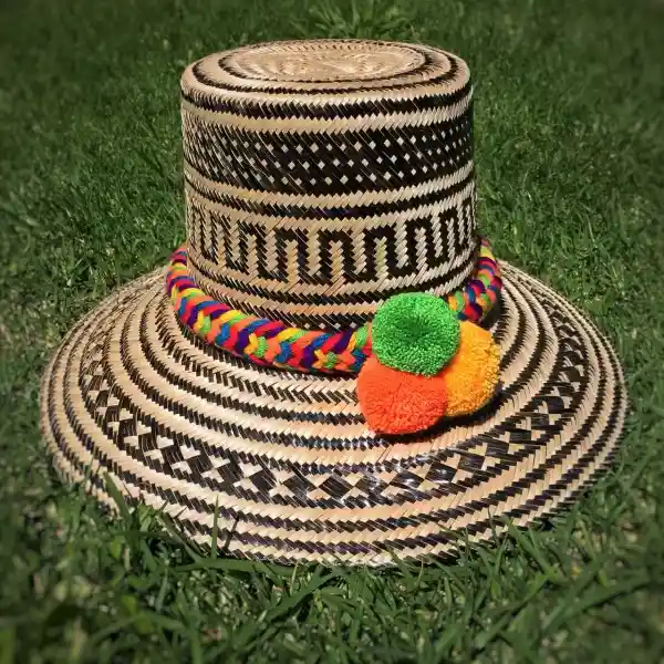 Wayuu Sombrero Tejido En Hoja De Palma