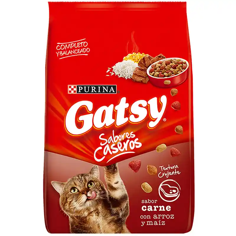 Gatsy Alimento para Gato de Carne, Arroz y Maíz