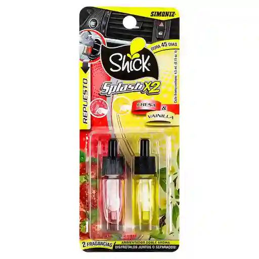 Shick Home Set De Repuestos De Ambientador Fresa Y Vainilla