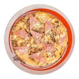 Pizza Jamón-Pollo y Queso Tradicional