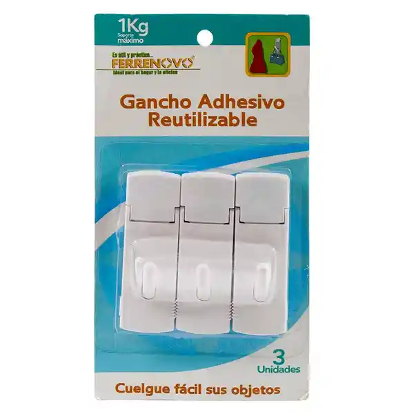 Set Con 3 Ganchos Ferrenovo Sku 166516. Sku 7702271205360