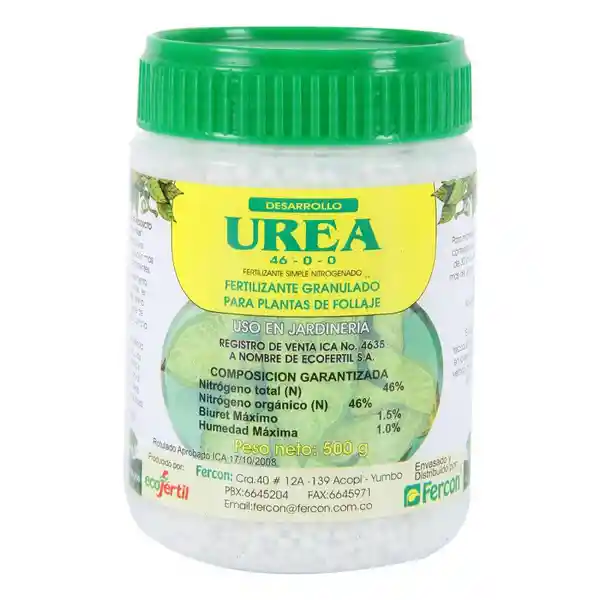 Home Fercon Fertilizante Urea ganula do Tarro 500 g
