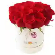 Arreglo Floral Rosas Rojas Caja Redonda