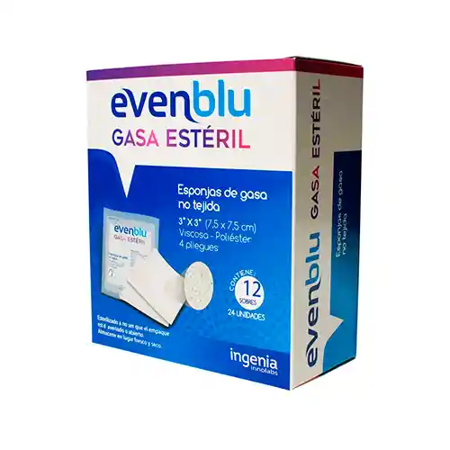 Gasa Esteril Evenblu 3 X 3 Alfa Cj X 12