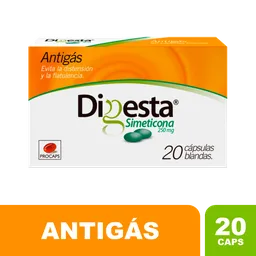 Digesta Antigás (250 mg) Cápsulas Blandas