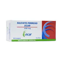 Sulfato Ferroso Ecar (200 Mg)